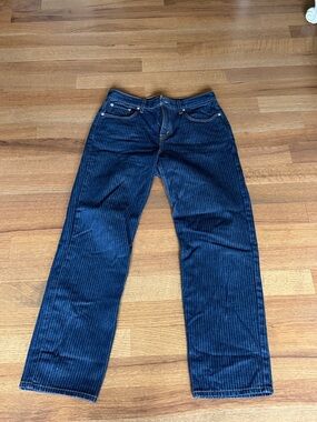 Levi low pro striped jeans